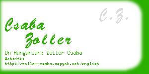 csaba zoller business card